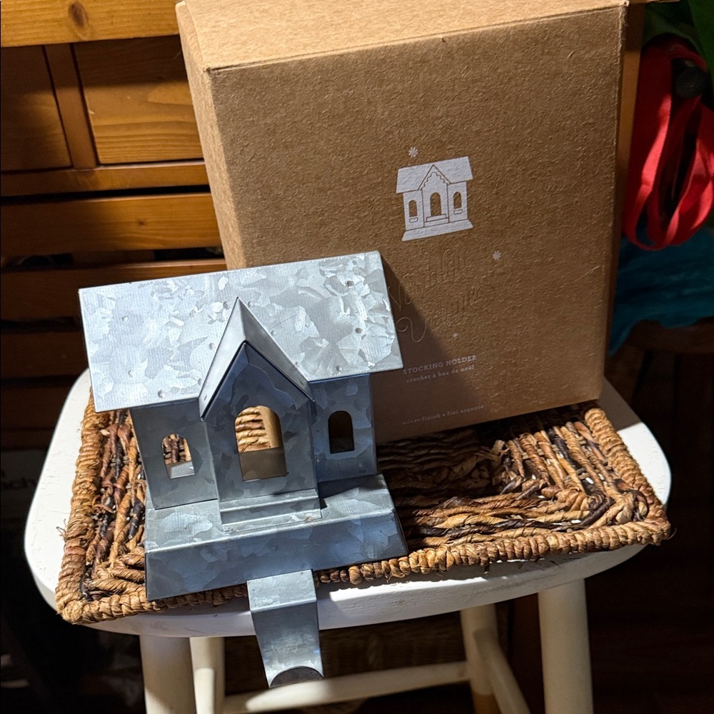 Pottery Barn Galvanized House 🏠 Stocking Holder
